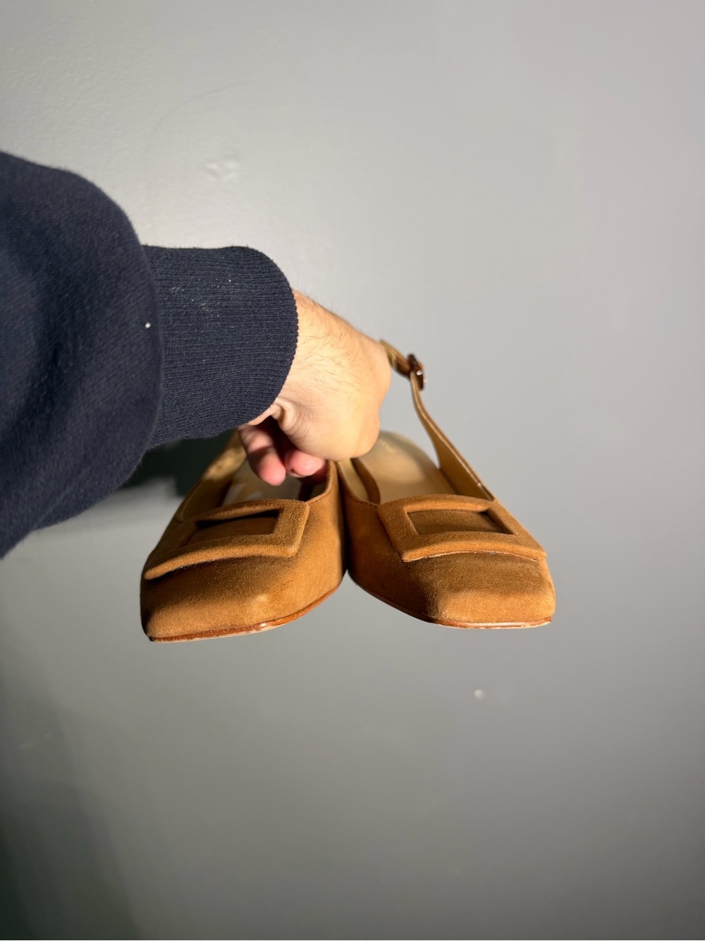 J.McLaughlin Frenchette Suede Slingback Heels Size 7.5 - Picture 5 of 9